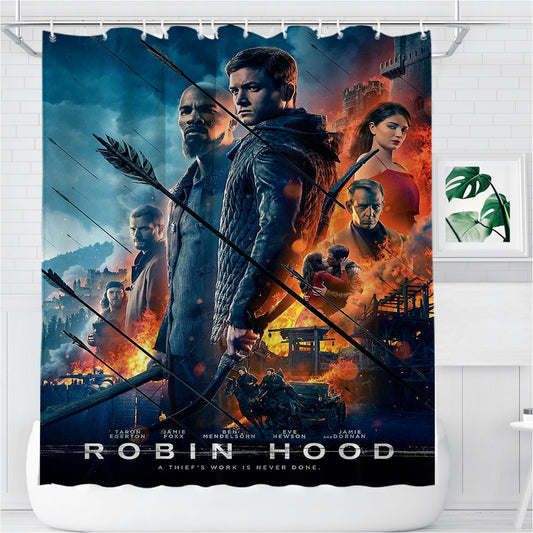 Personalized Robin Hood 018 Movie Post Shower Curtain Farmhouse Bathroom Decor