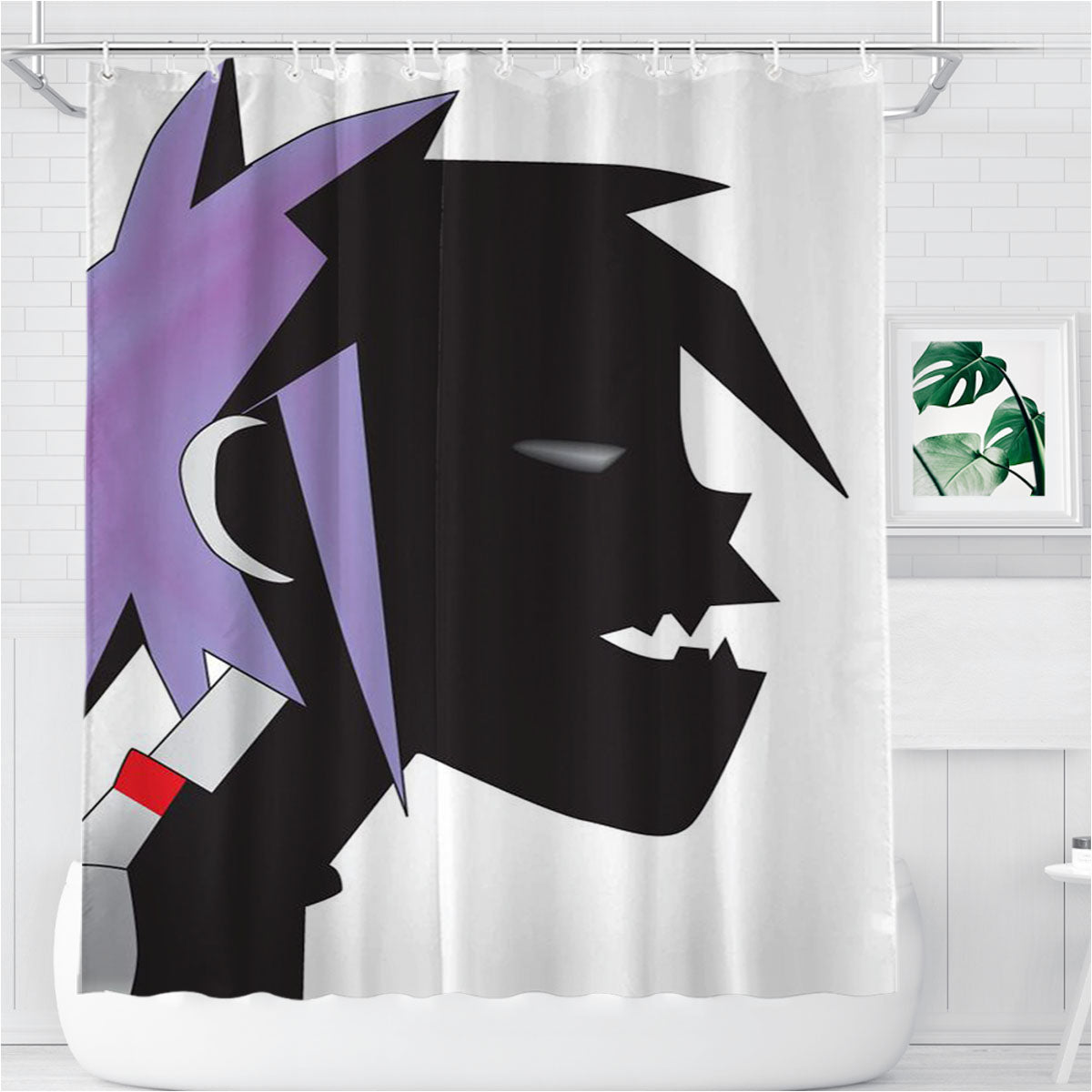 Rock Band Gorillaz Clint Eastwood Bathroom Shower Curtain Fabric Waterproof | 66 X 72 Inch
