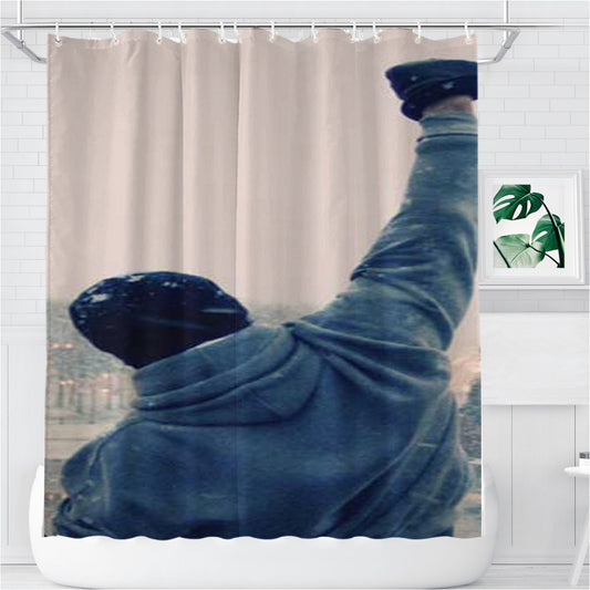 Rocky Balboa Fist Bathroom Shower Curtain Fabric Waterproof | 66 X 72 Inch