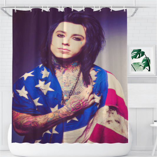 Ronnie Radke Bathroom Shower Curtain Fabric Waterproof | 66 X 72 Inch