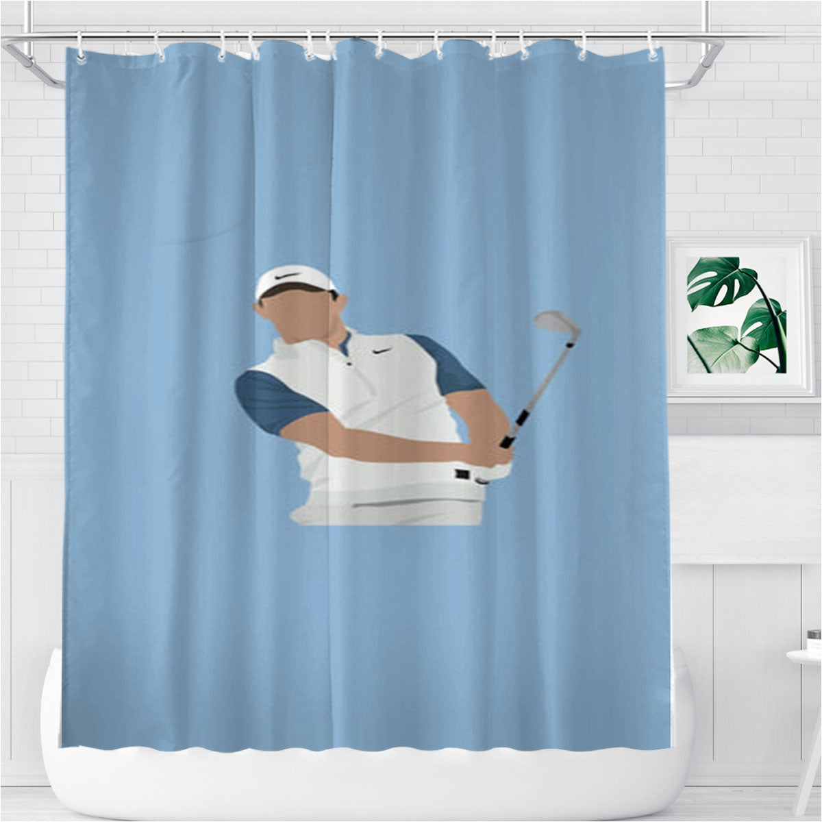 Rory Mcllroy Golf Bathroom Shower Curtain Fabric Waterproof | 66 X 72 Inch