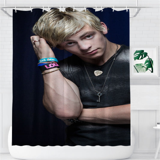 Personalized Ross Lynch Shower Curtain Farmhouse Bathroom Decor