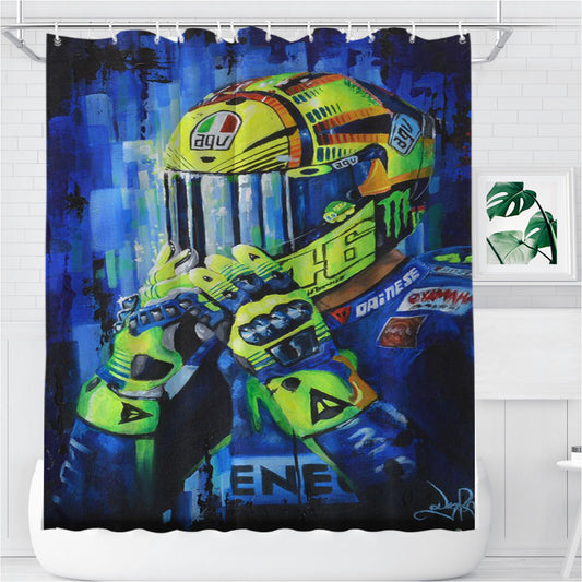 Personalized Rossi Painting Shower Curtain Farmhouse Bathroom Decor