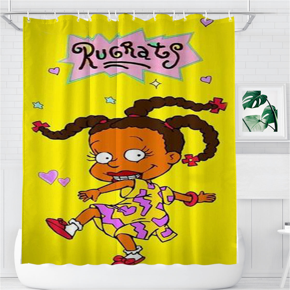 Rugrats Cartoon Susie Bathroom Shower Curtain Fabric Waterproof | 66 X 72 Inch