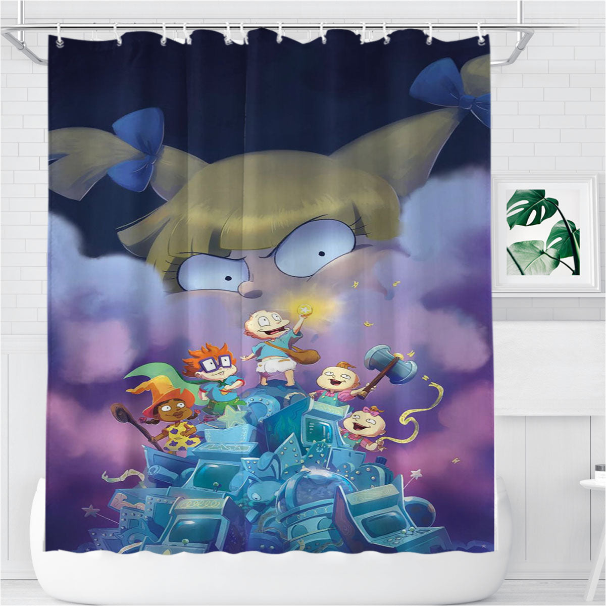 Rugrats The Last Token Bathroom Shower Curtain Fabric Waterproof | 66 X 72 Inch