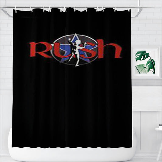 Rush Illustration Bathroom Shower Curtain Fabric Waterproof | 66 X 72 Inch