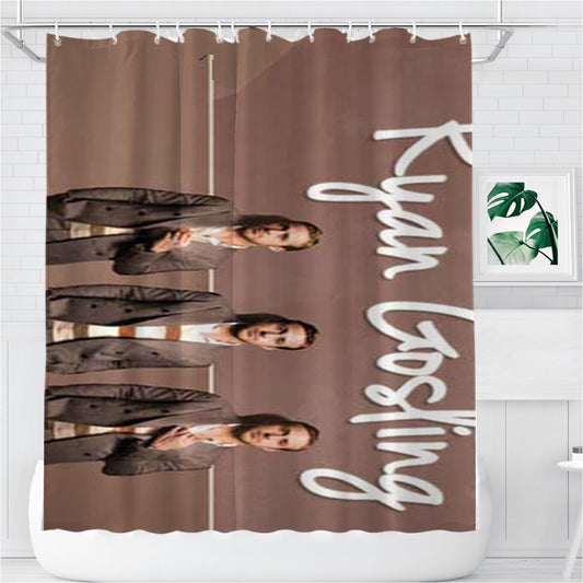 Personalized Ryan Gosling Trio Shower Curtain Farmhouse Bathroom Decor