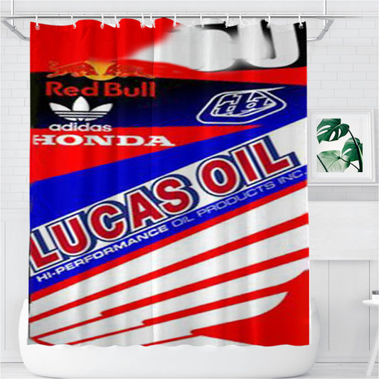 Ryan Villopoto Honda Tld Motocross Bathroom Shower Curtain Fabric Waterproof | 66 X 72 Inch
