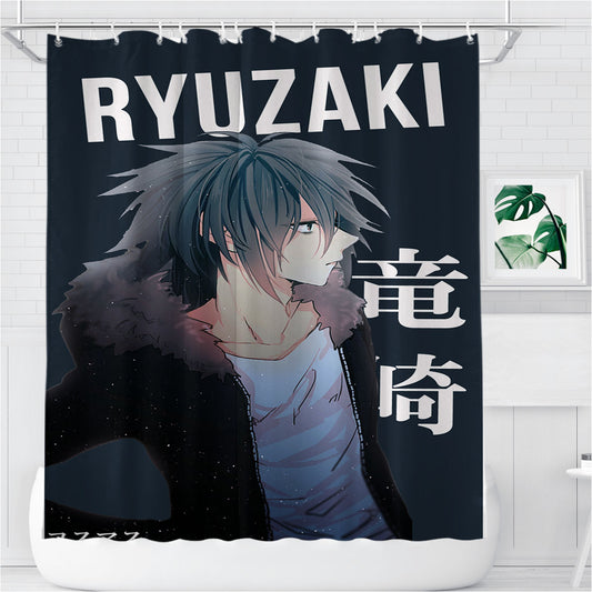 Personalized Ryukazi L Death Note Anime Shower Curtain Farmhouse Bathroom Decor