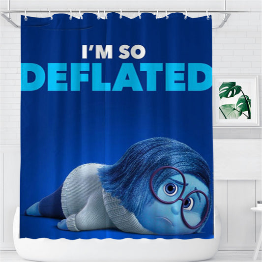 Sadness Bathroom Shower Curtain Fabric Waterproof | 66 X 72 Inch