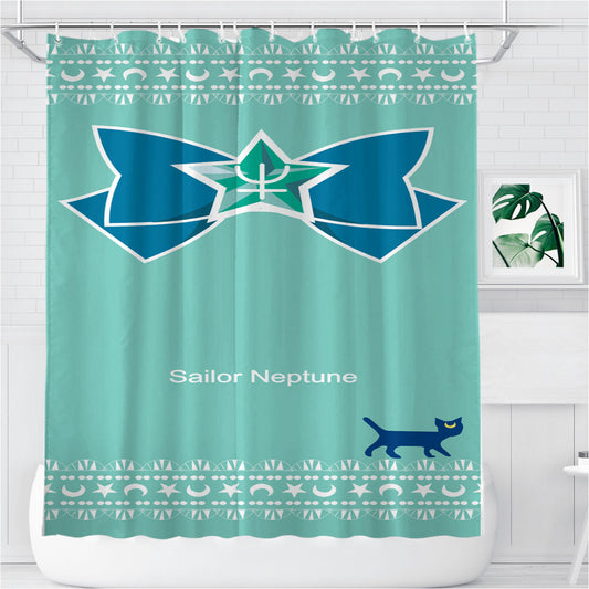 Sailor Neptune Bathroom Shower Curtain Fabric Waterproof | 66 X 72 Inch