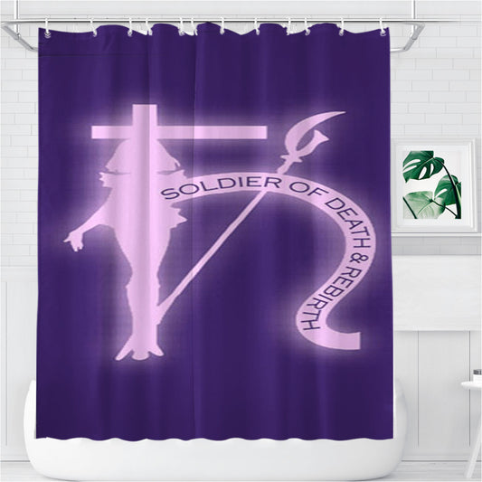 Sailor Saturn Symbol Bathroom Shower Curtain Fabric Waterproof | 66 X 72 Inch