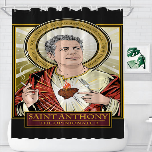 Saint Anthony Bathroom Shower Curtain Fabric Waterproof | 66 X 72 Inch