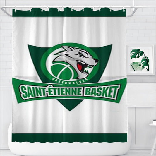 Saint Etienne Basket Bathroom Shower Curtain Fabric Waterproof | 66 X 72 Inch