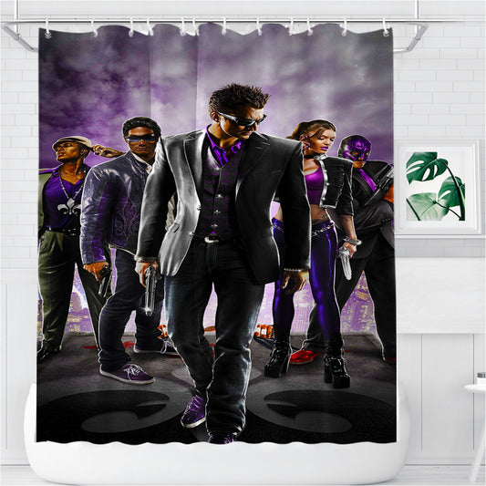 Saint Row The Third Cover Bathroom Shower Curtain Fabric Waterproof | 66 X 72 Inch