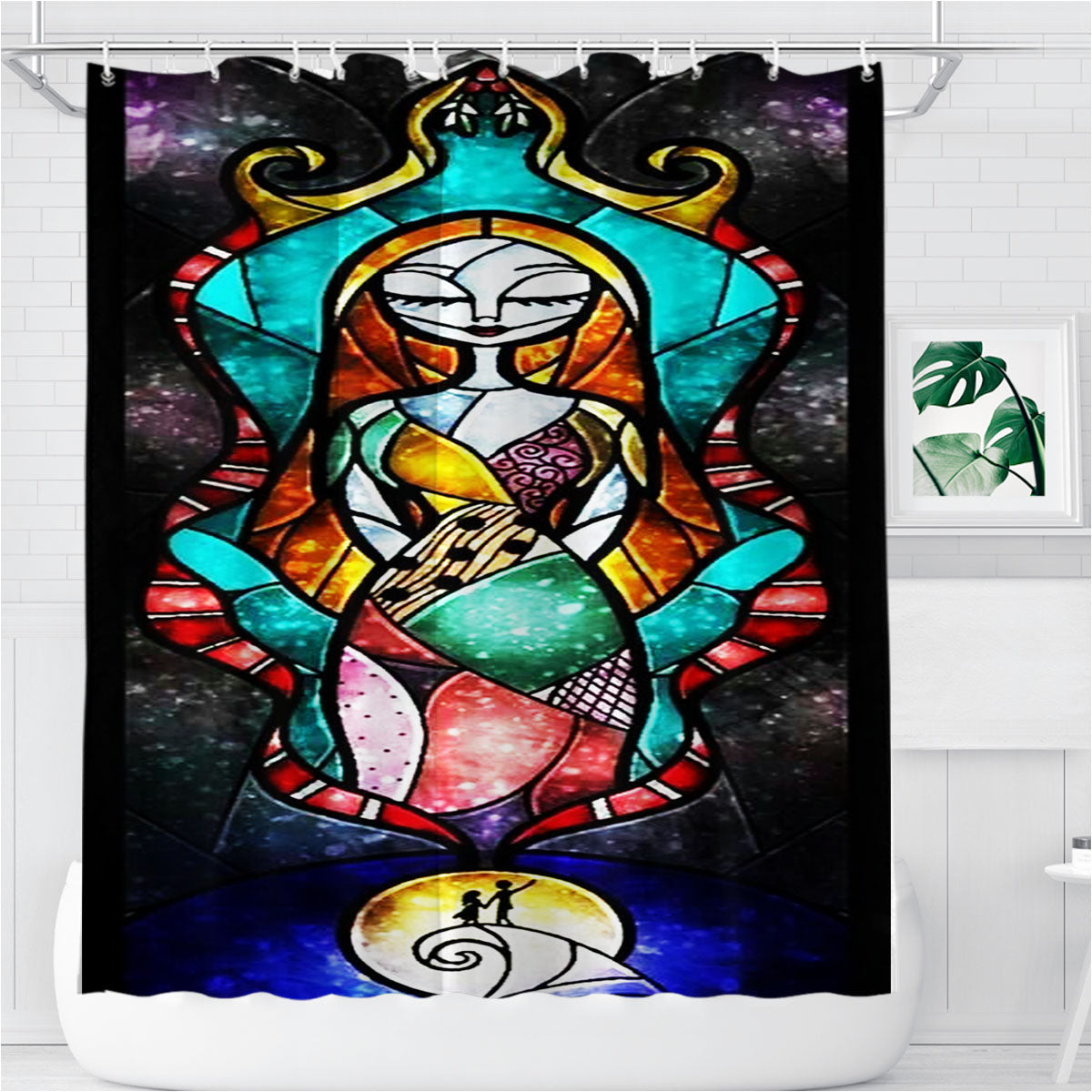 Sally The Nightmare Before Christmas Bathroom Shower Curtain Fabric Waterproof | 66 X 72 Inch