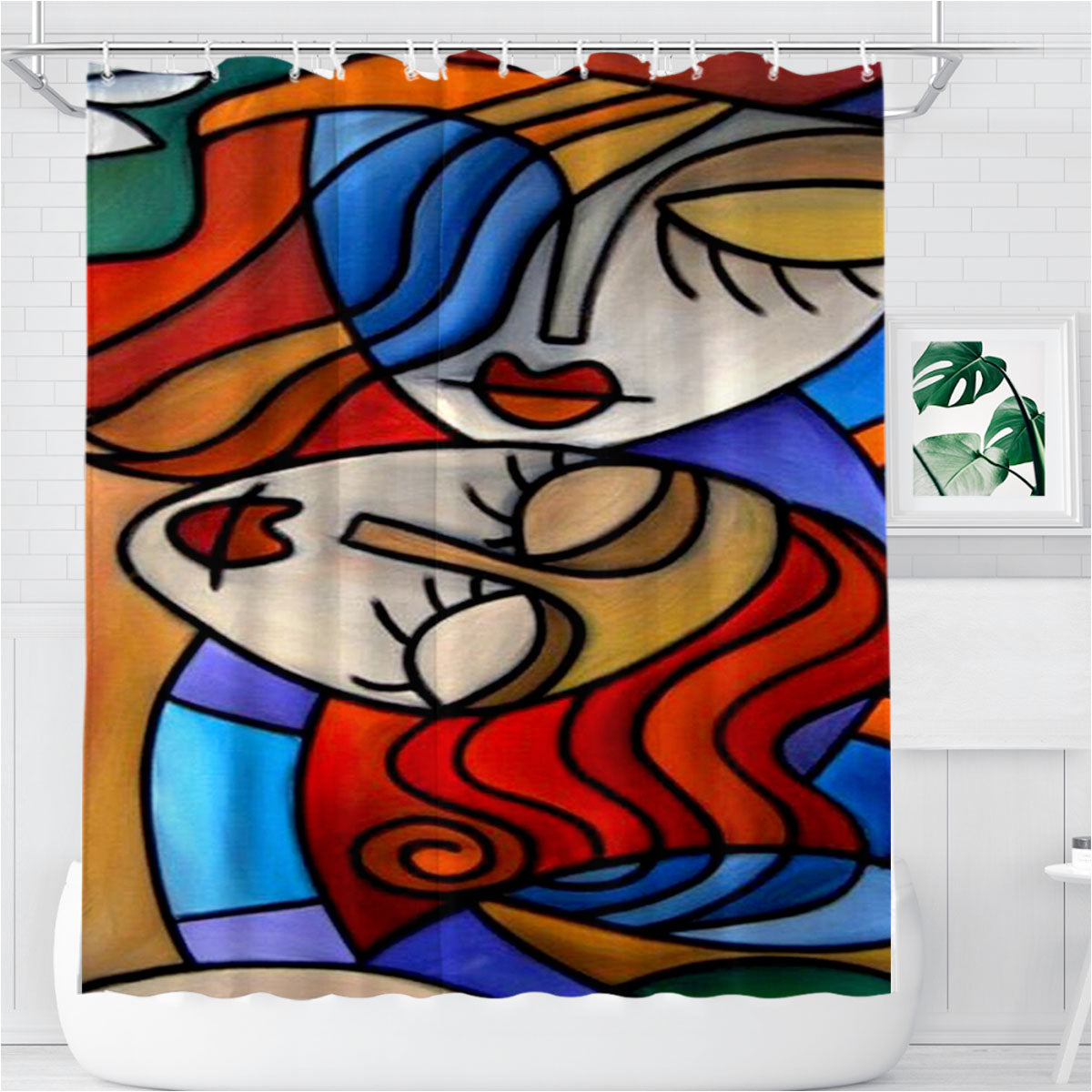 Salvador Dali Painting Art Bathroom Shower Curtain Fabric Waterproof | 66 X 72 Inch