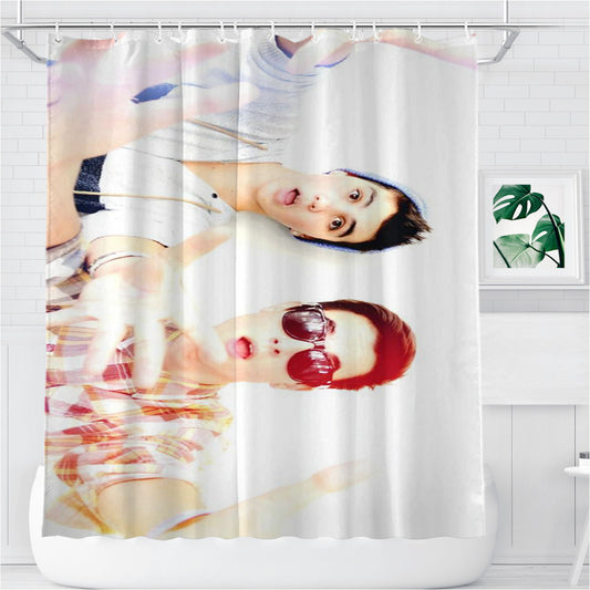 Sam Pottorff And Kian Lawley Bathroom Shower Curtain Fabric Waterproof | 66 X 72 Inch
