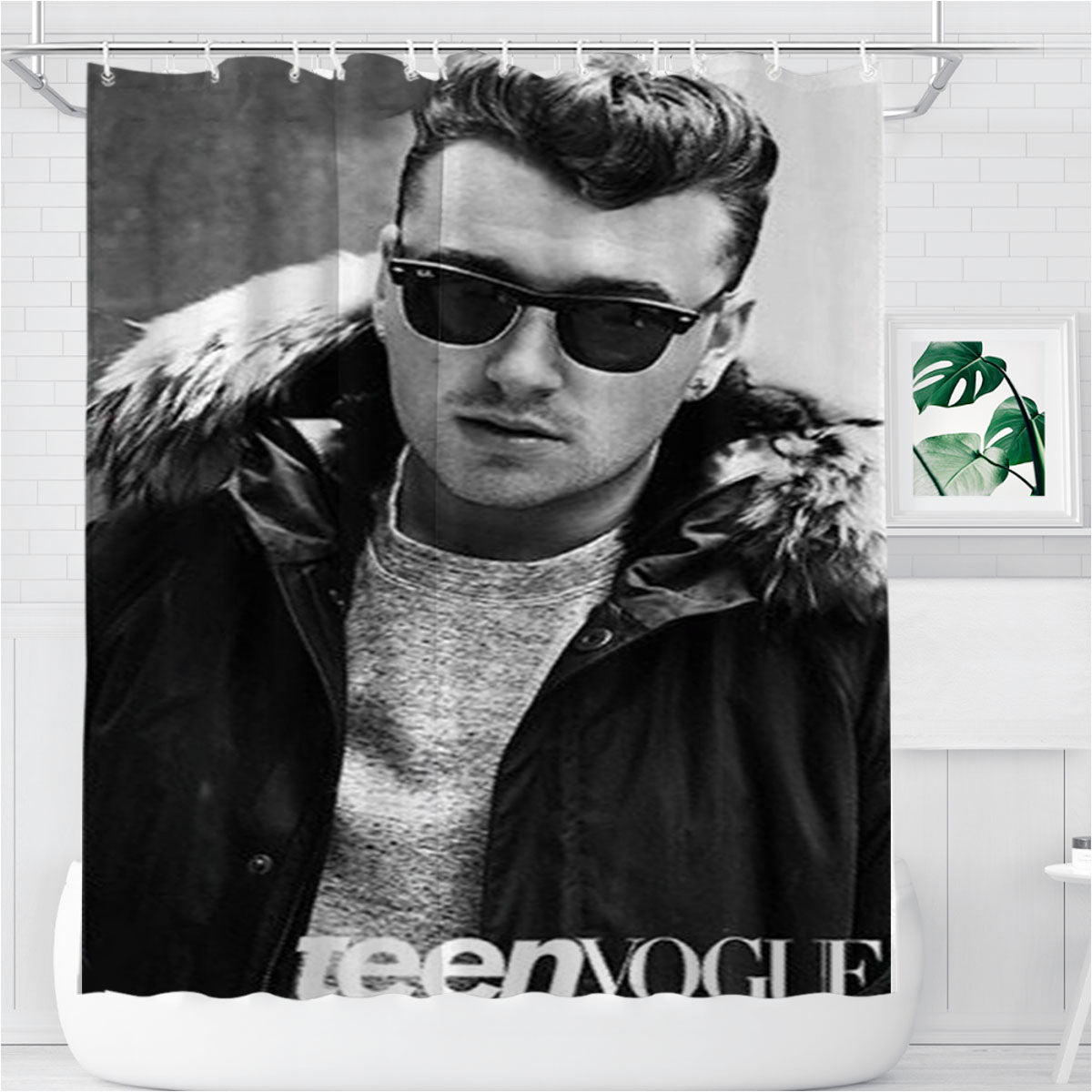 Sam Smith New Cute Bathroom Shower Curtain Fabric Waterproof | 66 X 72 Inch