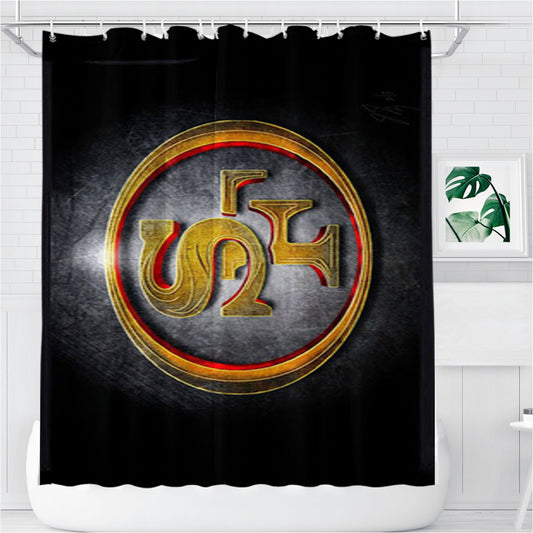 San Francisco 49Ers Bathroom Shower Curtain Fabric Waterproof | 66 X 72 Inch