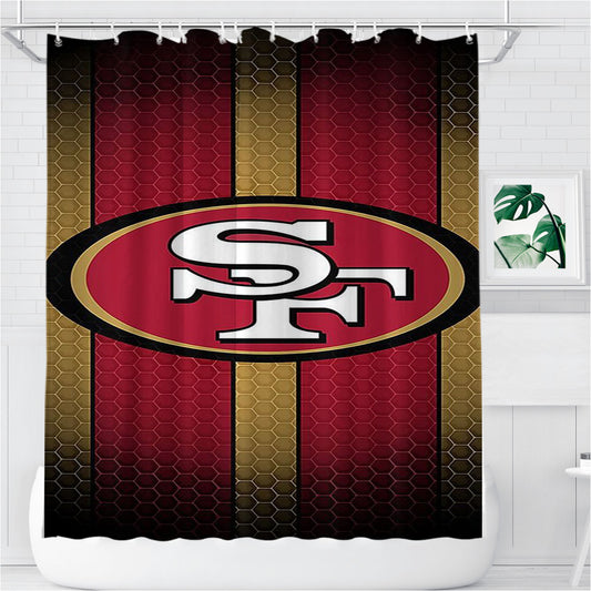 San Francisco 49Ers S Bathroom Shower Curtain Fabric Waterproof | 66 X 72 Inch