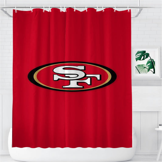 San Francisco 49Ers Sf Bathroom Shower Curtain Fabric Waterproof