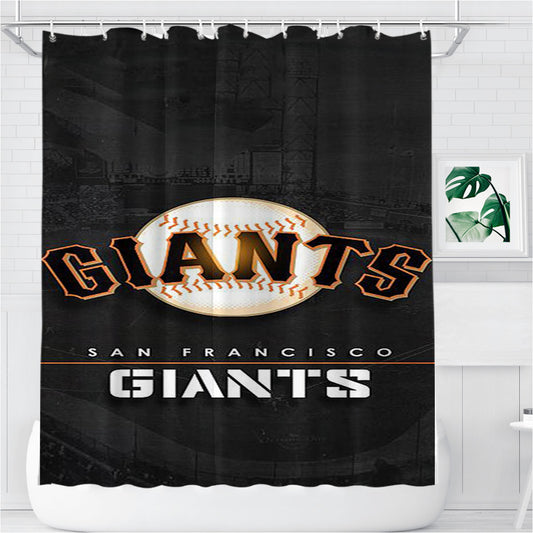 Personalized San Francisco Giants Baseball 3 Shower Curtain Farmhouse Bathroom Decor