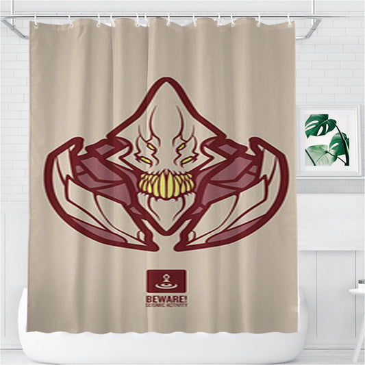 Sand King Minimal Bathroom Shower Curtain Fabric Waterproof | 66 X 72 Inch