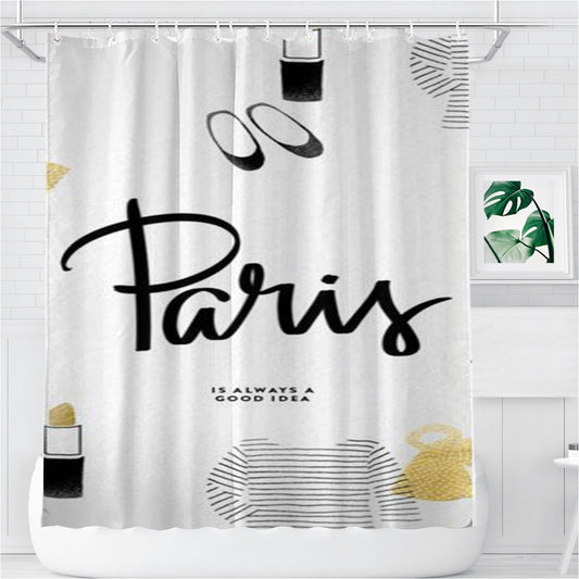 Sandra Lucia Fashion Bathroom Shower Curtain Fabric Waterproof | 66 X 72 Inch