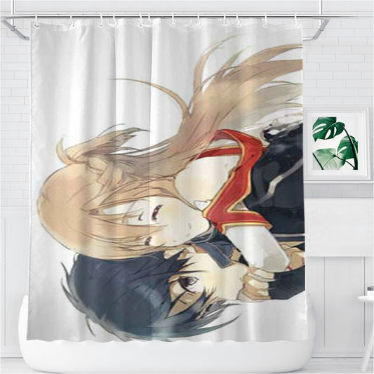 Sao Hug Bathroom Shower Curtain Fabric Waterproof | 66 X 72 Inch