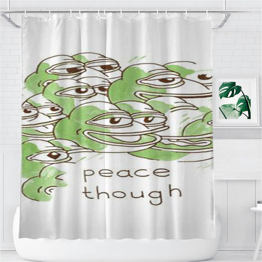 Save Pepe Bathroom Shower Curtain Fabric Waterproof | 66 X 72 Inch