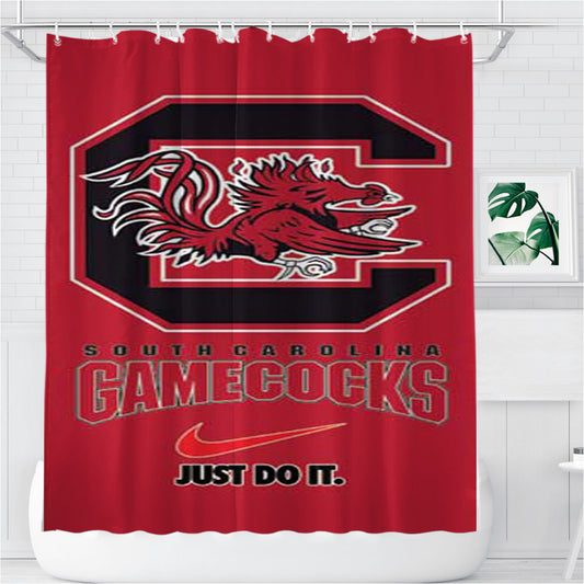 Sc Gamecocks Just Do It Bathroom Shower Curtain Fabric Waterproof | 66 X 72 Inch