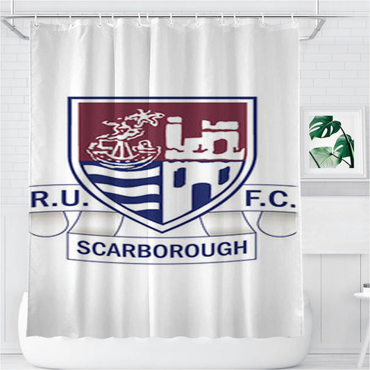 Scarborough Logo Bathroom Shower Curtain Fabric Waterproof | 66 X 72 Inch