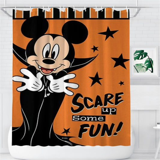 Personalized Scare Up Some Fun Mickey Shower Curtain Farmhouse Bathroom Decor