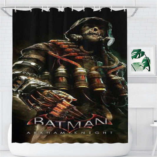 Personalized Scarecrow Batman Arkham Night Shower Curtain Farmhouse Bathroom Decor