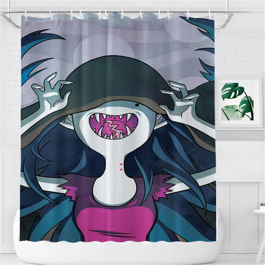 Personalized Scary Marceline The Vampire Queen Adventure Time Shower Curtain Farmhouse Bathroom Decor