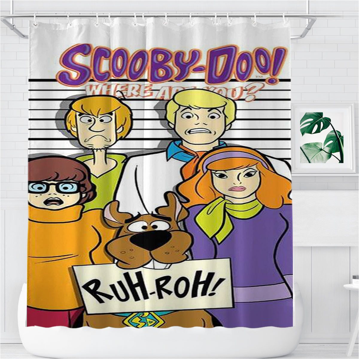 Scooby Doo Bathroom Shower Curtain Fabric Waterproof | 66 X 72 Inch