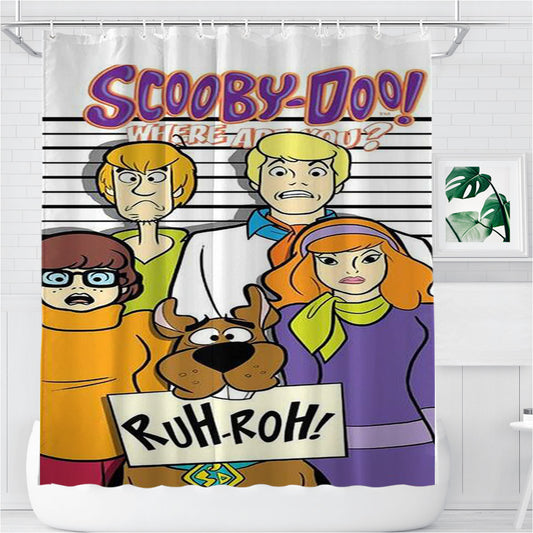 Personalized Scooby Doo Shower Curtain Farmhouse Bathroom Decor