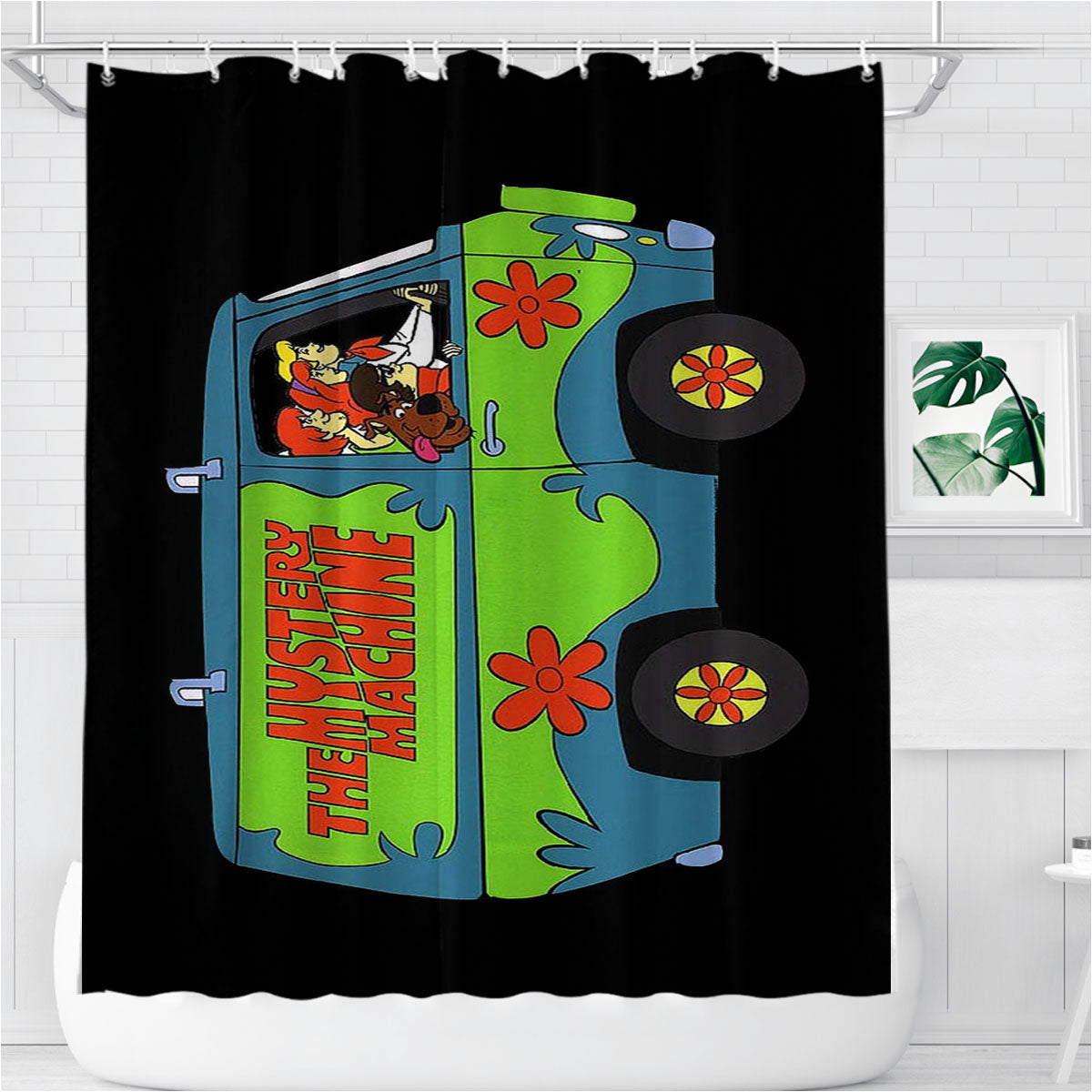 Scooby Doo Bus Bathroom Shower Curtain Fabric Waterproof | 66 X 72 Inch