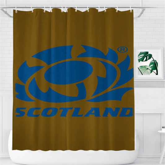 Scotland Gold Bathroom Shower Curtain Fabric Waterproof | 66 X 72 Inch