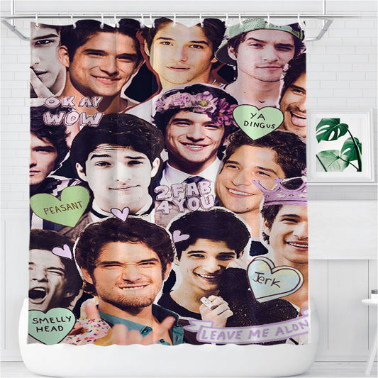 Personalized Scott Mccall Tyler Posey Collage Shower Curtain Farmhouse Bathroom Decor