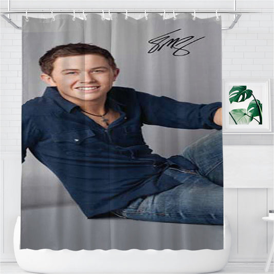 Personalized Scotty Mccreery Casual Autograph Shower Curtain Farmhouse Bathroom Decor