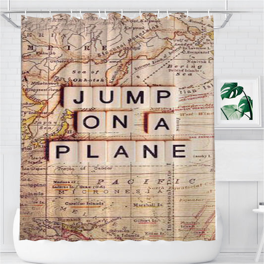 Scrabble Case Travel Bathroom Shower Curtain Fabric Waterproof | 66 X 72 Inch