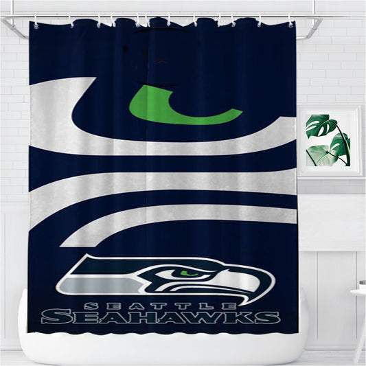 Personalized Seattle Seahawks Nfl Shower Curtain Farmhouse Bathroom Decor