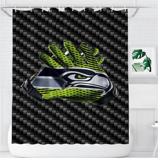 Personalized Seattle Seahawks Super Bowl 48 Shower Curtain Farmhouse Bathroom Decor