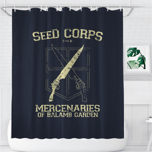 Seed Corps Bathroom Shower Curtain Fabric Waterproof | 66 X 72 Inch