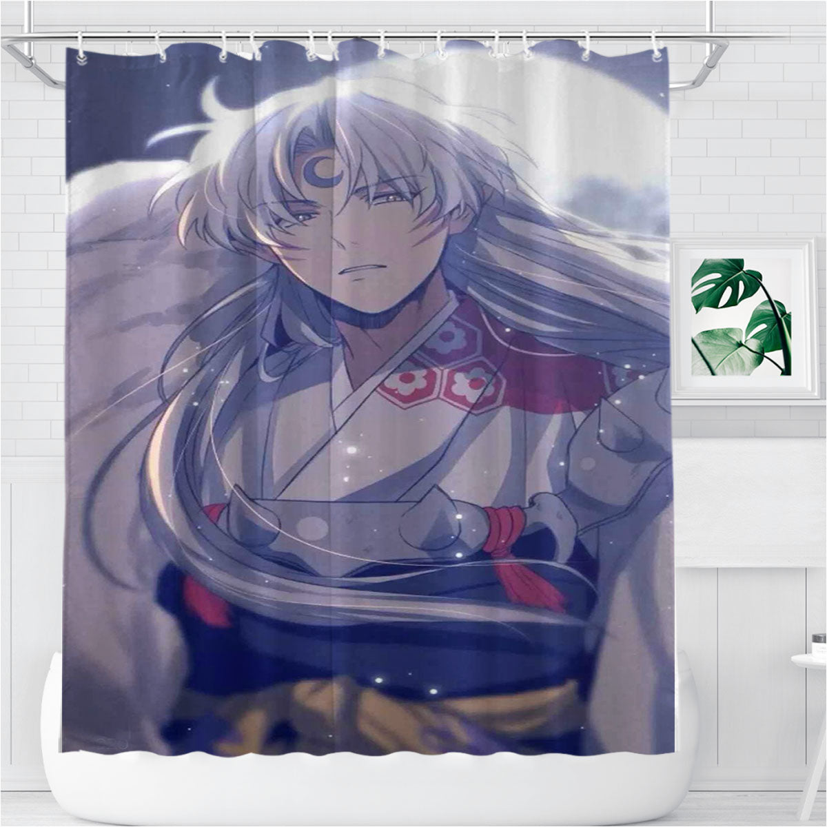 Sesshomaru Inuyasha Brother Bathroom Shower Curtain Fabric Waterproof | 66 X 72 Inch