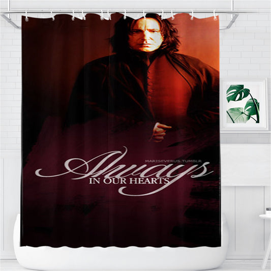 Severus Snape Always In Our Hearts Bathroom Shower Curtain Fabric Waterproof | 66 X 72 Inch