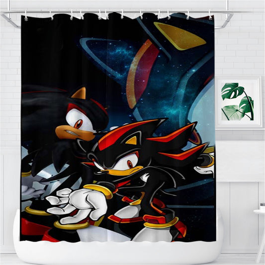 Personalized Shadow The Hedgehog Shower Curtain Farmhouse Bathroom Decor