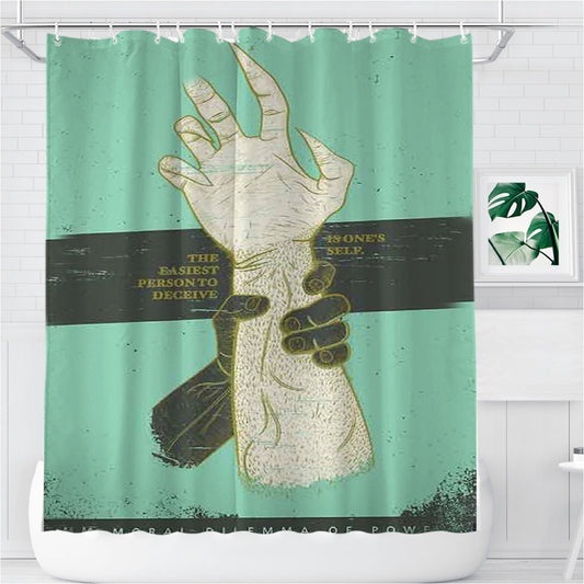 Shapeshifting Bathroom Shower Curtain Fabric Waterproof | 66 X 72 Inch